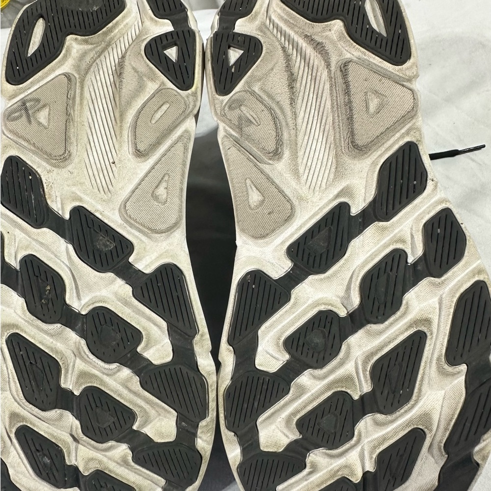 Hoka Black and White Athletic Shoes with Cushioned Sole - Picture 5 of 5